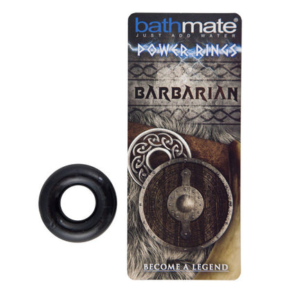 Anel peniano BATHMATE Preto Brbaro, flexível e resistente, para ereções prolongadas.