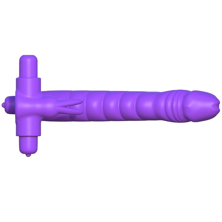 Vibrador Duplo de Silicone Coelho