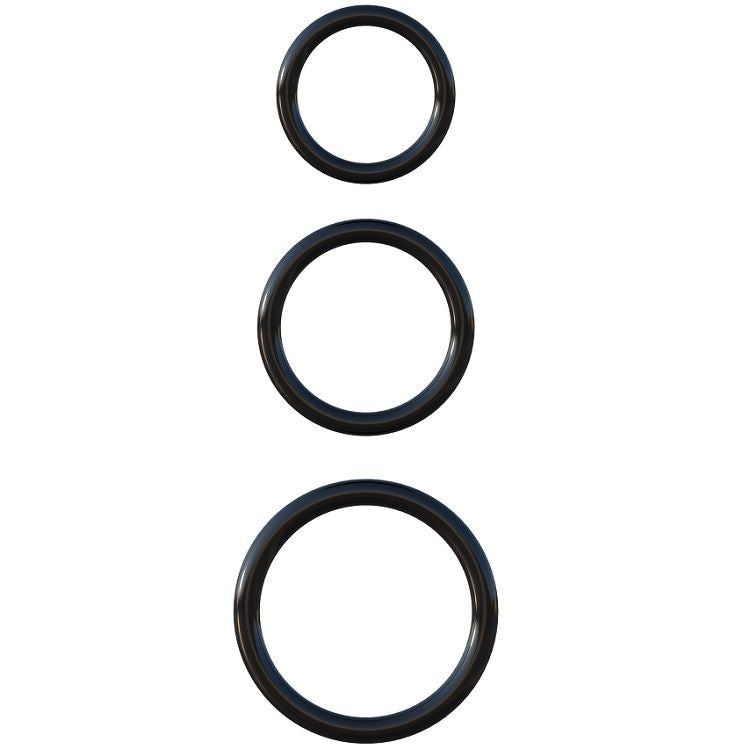 Anel Peniano Conjunto de Estamina de 3 Anéis de Silicone