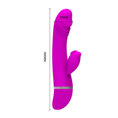 PRETTY LOVE Vibrador Flirtation David com Estimulador de Clítoris 30 Funções, para prazer intenso e orgasmos múltiplos.