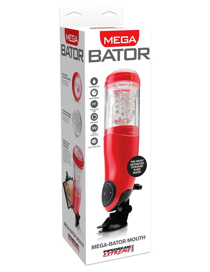Masturbador Masculino PDX Mega Bator USB Boca Vermelho