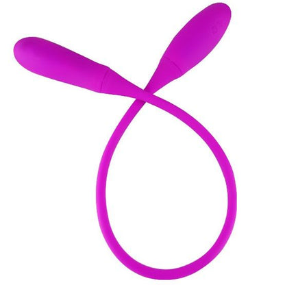 Vibrador flexível PRETTY LOVE Snaky Vibe de silicone com 7 vibrações e 3 funções de cócegas para estimulação dupla.