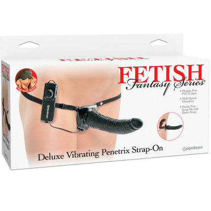 FETISH FANTASY SERIES Deluxe Vibrador Strap-On de Duas Pontas G-Spot com cinto ajustável