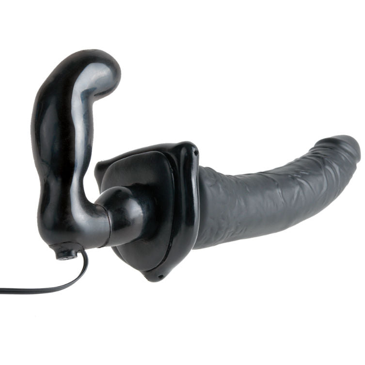 FETISH FANTASY SERIES Deluxe Vibrador Strap-On de Duas Pontas G-Spot com cinto ajustável