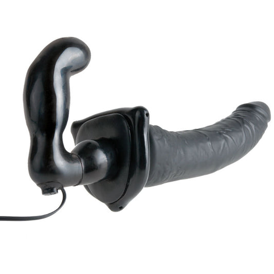 FETISH FANTASY SERIES Deluxe Vibrador Strap-On de Duas Pontas G-Spot com cinto ajustável