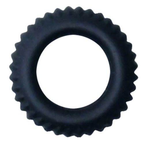 Imagem do Anel Peniano BAILE Titan Preto 1.9 CM, detalhando o material de silicone flexível e sua cor.