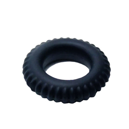 Imagem do Anel Peniano BAILE Titan Preto 1.9 CM, detalhando o material de silicone flexível e sua cor.