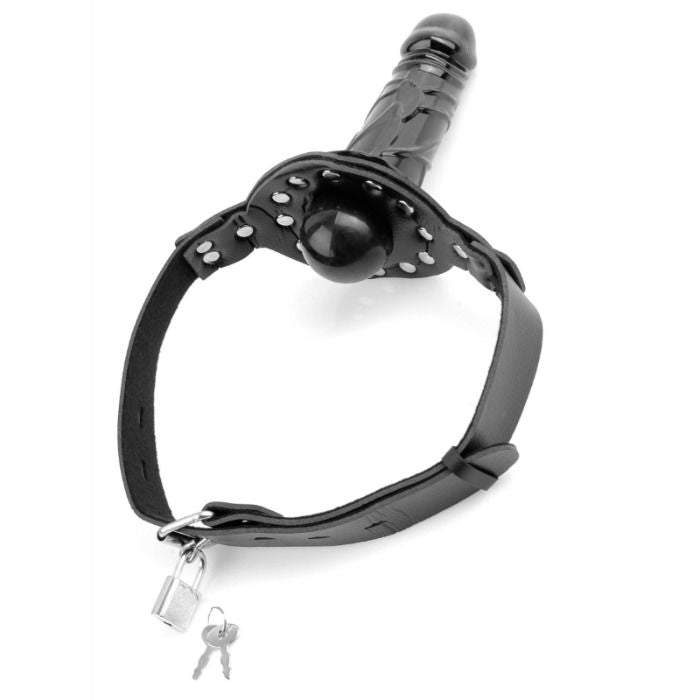 Detalhe da Mordaça de Bola Deluxe Fetish Fantasy Series com Vibrador, mostrando design e materiais.