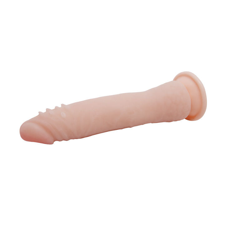 Close-up do Vibrador Realista BAILE Fit Vertebrado 20.1 CM, mostrando sua textura e flexibilidade.