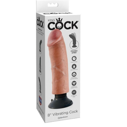 VIBRADOR DILDO REALISTA 20.32 CM NATURAL