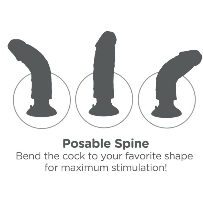 Dildo Vibrador com Testículos 17.78 CM Natural