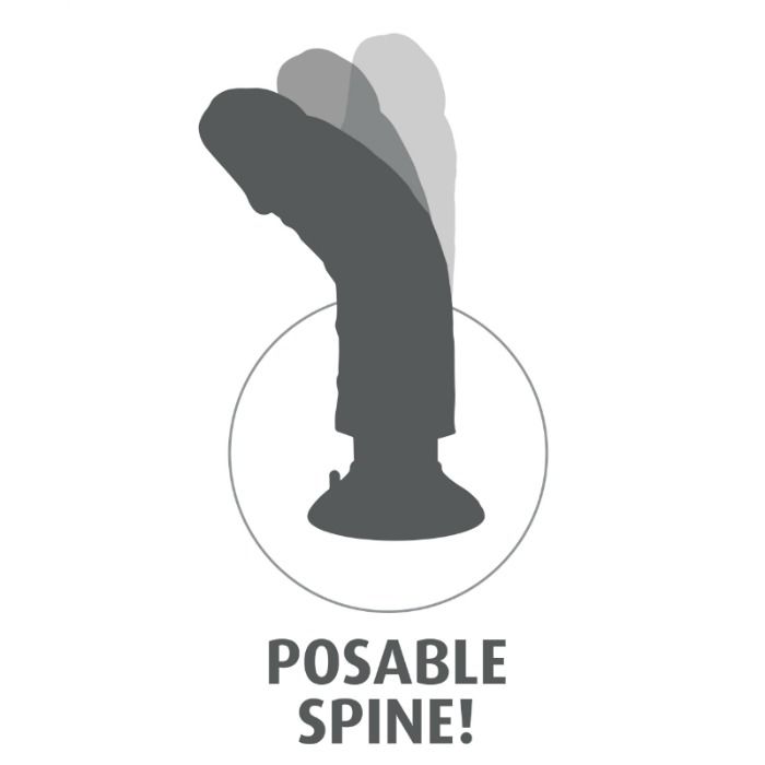 Dildo Vibrante com Testículos 23 cm Preto