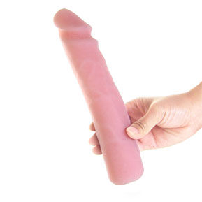 Dildo de Silicone Realístico BAILE com Toque de Pele de 23 CM, ideal para prazer intenso e realista.