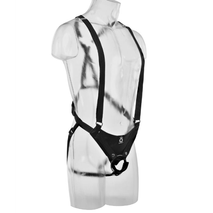Dildo Strap-on - Sistema de Suspensão 30,5 cm Hollow Strap-on - Carne