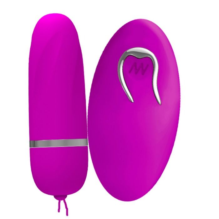 PRETTY LOVE Ovo Vibratório Debby com Controle Remoto em silicone lilás, exibindo design elegante.