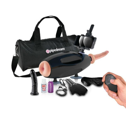 Máquina de Sexo Portátil FETISH FANTASY EXTREME com dildos intercambiáveis e adaptador universal