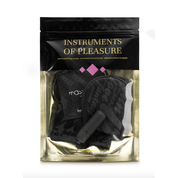 BIJOUX Kit Prazer Nível Violeta com algemas, máscara, vibrador e gel