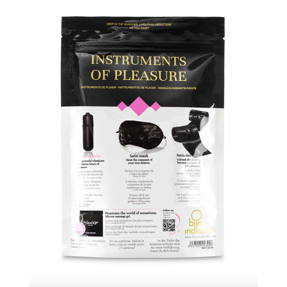 BIJOUX Kit Prazer Nível Violeta com algemas, máscara, vibrador e gel