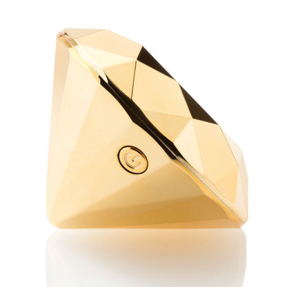 Vibrador clitoriano BIJOUX - INDISCRETS Twenty One Diamante, design ergonómico e cor dourada.