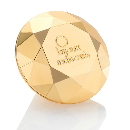 Vibrador clitoriano BIJOUX - INDISCRETS Twenty One Diamante, design ergonómico e cor dourada.
