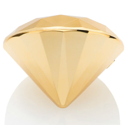 Vibrador clitoriano BIJOUX - INDISCRETS Twenty One Diamante, design ergonómico e cor dourada.