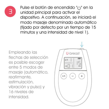 U-breast Eletroestimulador de Aumento da Mama 500 COSMETICS em uso