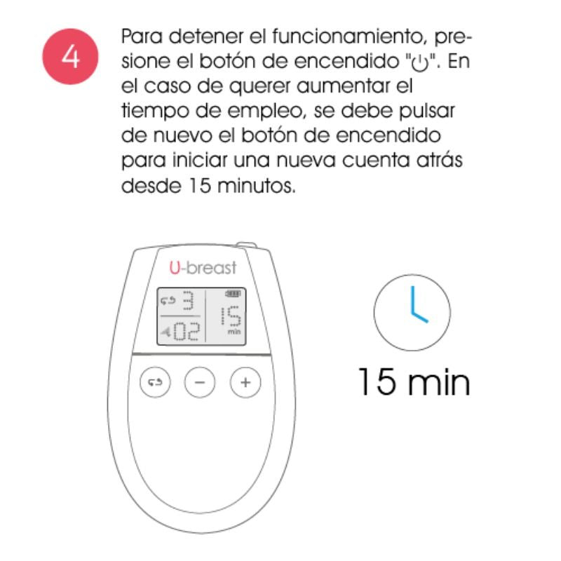 U-breast Eletroestimulador de Aumento da Mama 500 COSMETICS em uso