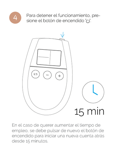 Close-up of the 500 COSMETICS U-Tonic Electroestimulator for muscle toning and firming, showing its compact design.