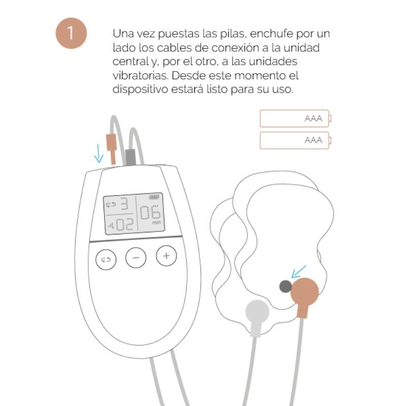 Close-up of the 500 COSMETICS U-Tonic Electroestimulator for muscle toning and firming, showing its compact design.