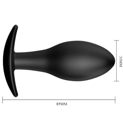 Detalhe do Plug Anal Âncora de Silicone Preto PRETTY LOVE 8.5cm