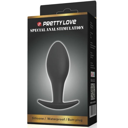 Detalhe do Plug Anal Âncora de Silicone Preto PRETTY LOVE 8.5cm