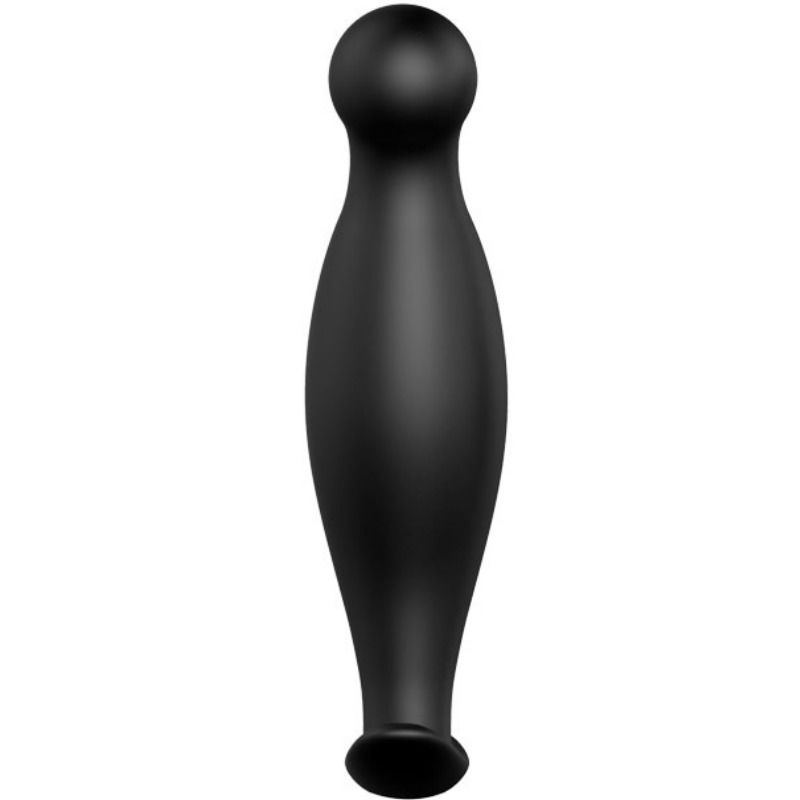 Close-up do Plug Anal de Silicone Ergonômico PRETTY LOVE 11.7 CM Preto, mostrando seu design e material.