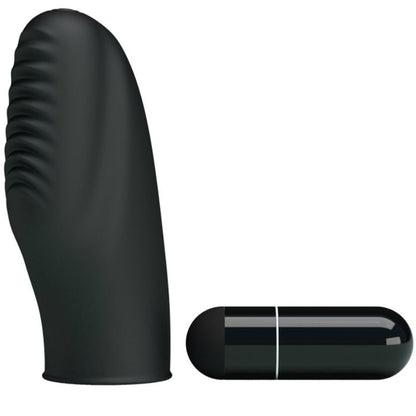 Close-up of the PRETTY LOVE Dedal Vibratório Texturizado Silicone Flirtation, showing its soft texture and compact design.