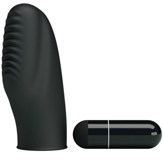 Close-up of the PRETTY LOVE Dedal Vibratório Texturizado Silicone Flirtation, showing its soft texture and compact design.