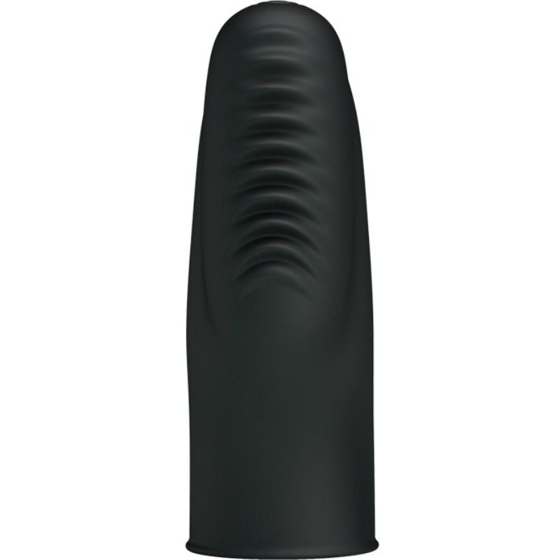 Close-up of the PRETTY LOVE Dedal Vibratório Texturizado Silicone Flirtation, showing its soft texture and compact design.