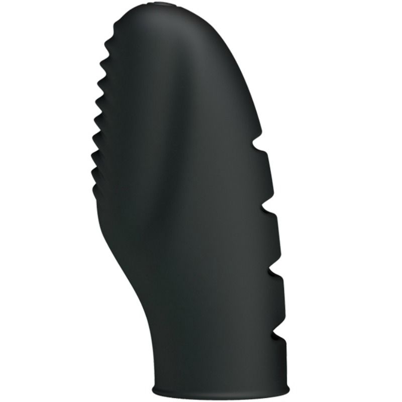 Close-up of the PRETTY LOVE Dedal Vibratório Texturizado Silicone Flirtation, showing its soft texture and compact design.