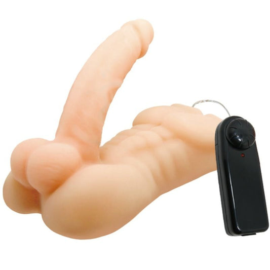 Baile Temptation Torso Masculino Vibratório com Controle Remoto, detalhe do material e funcionalidades.