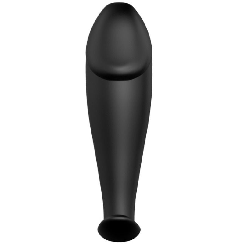 Plug anal vibratório PRETTY LOVE em silicone preto, formato de pénis com controlo remoto.