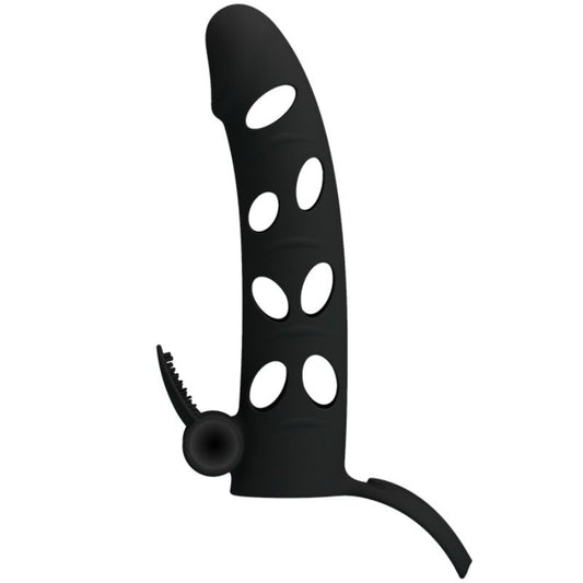 Capa de silicone vibratória PRETTY LOVE 15.2 CM para aumento e estimulação