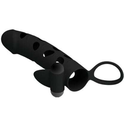 Capa de silicone vibratória PRETTY LOVE 15.2 CM para aumento e estimulação