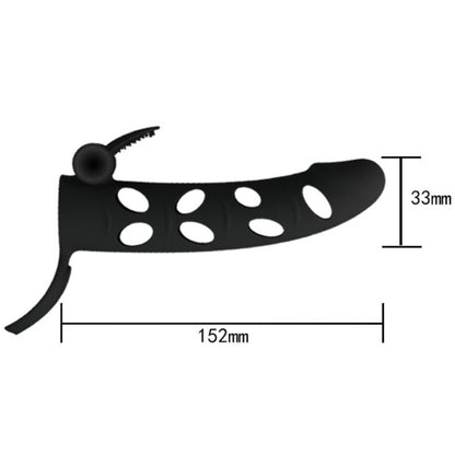 Capa de silicone vibratória PRETTY LOVE 15.2 CM para aumento e estimulação