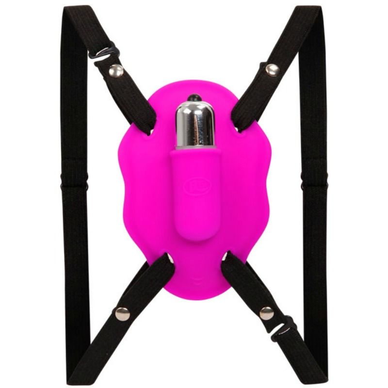 BAILE Arnês Love Rider Vibratório com Estimulação Clitoriana em silicone preto