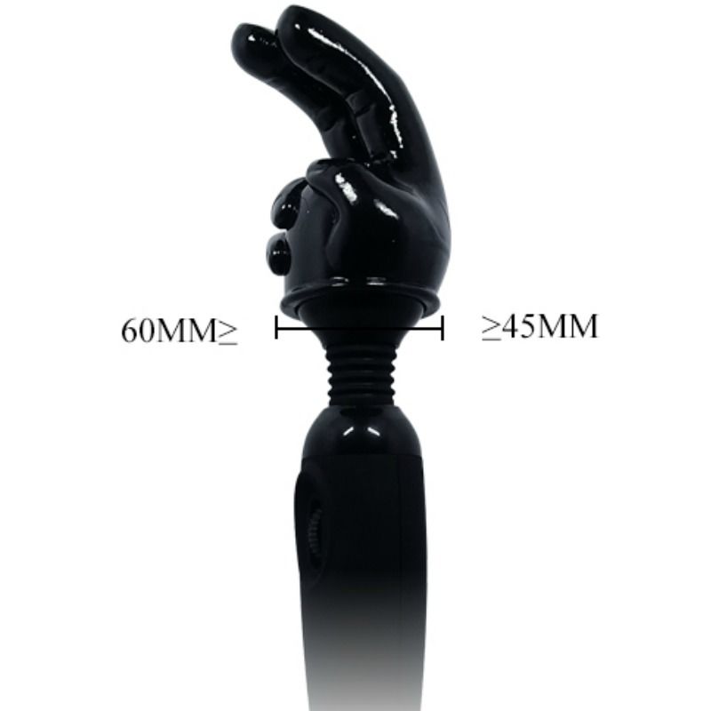 Cabeça intercambiável BAILE para massageador, com design em forma de mão para estimulação aprimorada.