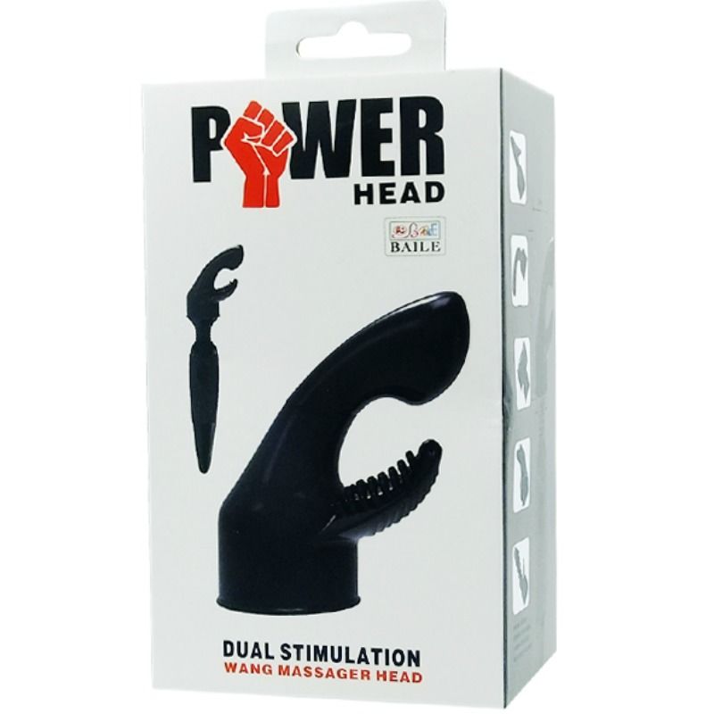 Cabeça Intercambiável BAILE Power Head para massajador, design para estimulação do Ponto G e Clitóris.