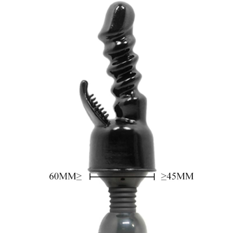 Cabeça intercambiável BAILE Power Head para estimulação interna e clitoriana, vista de perto.