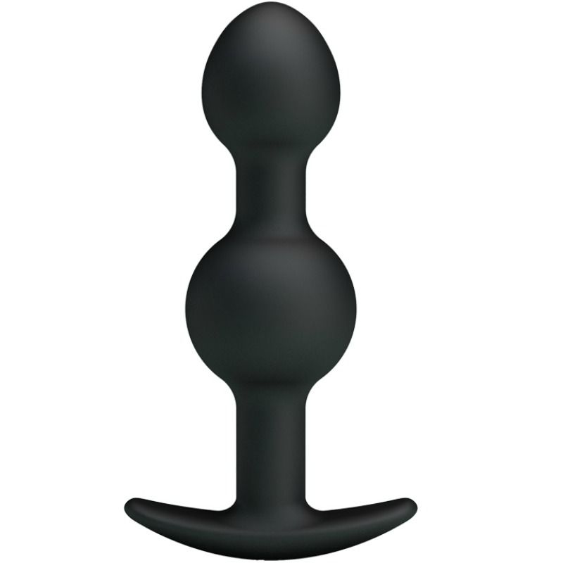 Bolas Anais de Silicone PRETTY LOVE com Peso 10.3 cm Pretas para estimulação anal