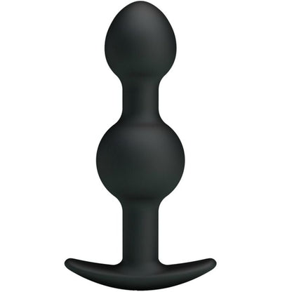 Bolas Anais de Silicone PRETTY LOVE com Peso 10.3 cm Pretas para estimulação anal