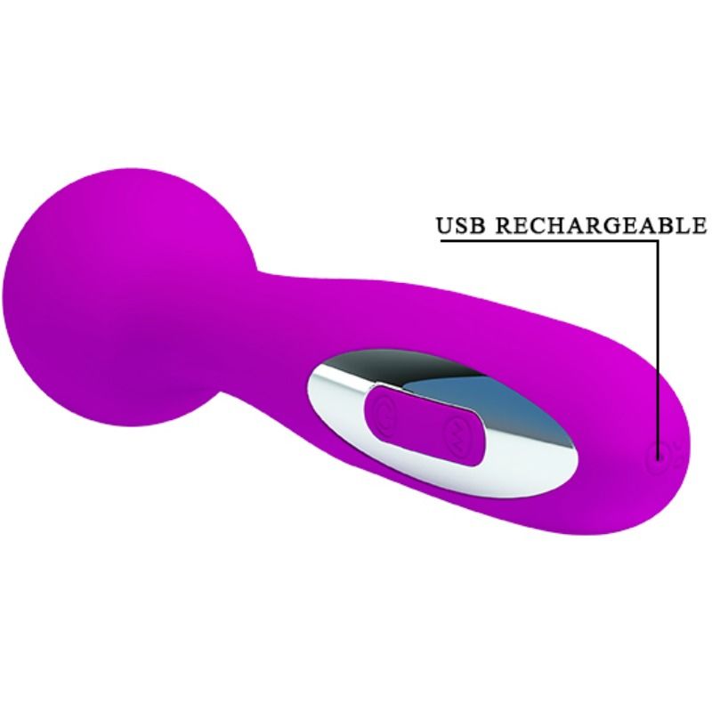 Pretty Love Vibrador Massajador Wade Recarregável com 12 Funções de Silicone Lilás
