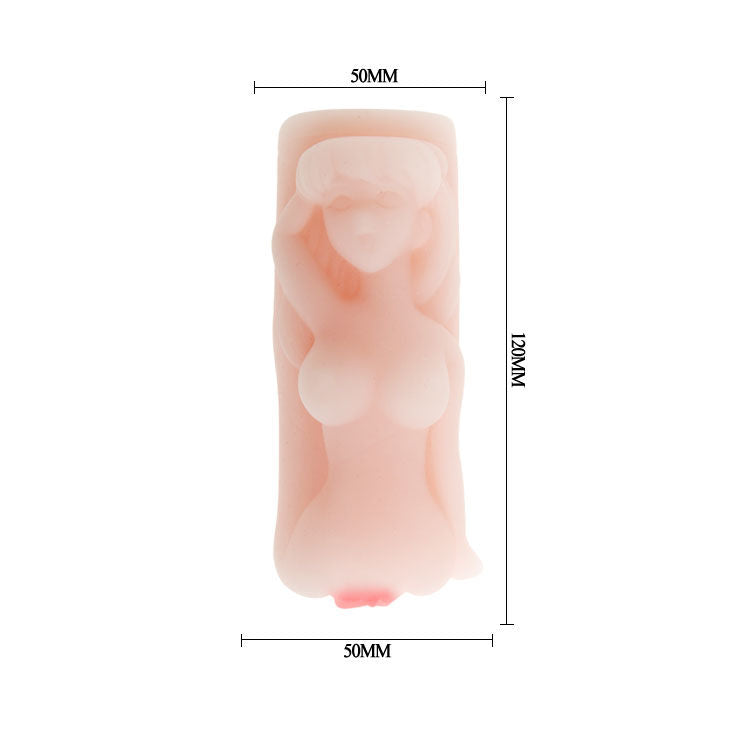 Mini Masturbador Masculino BAILE com formato feminino realista e textura interior detalhada.