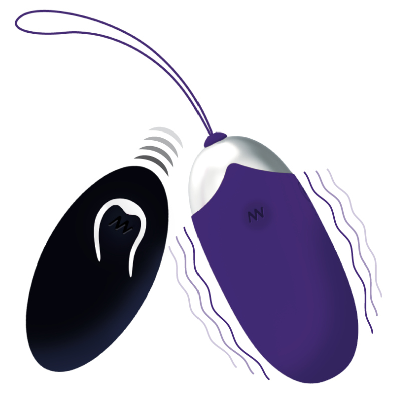INTENSE Ovo Vibratório Flippy II com Controle Remoto Roxo para prazer discreto